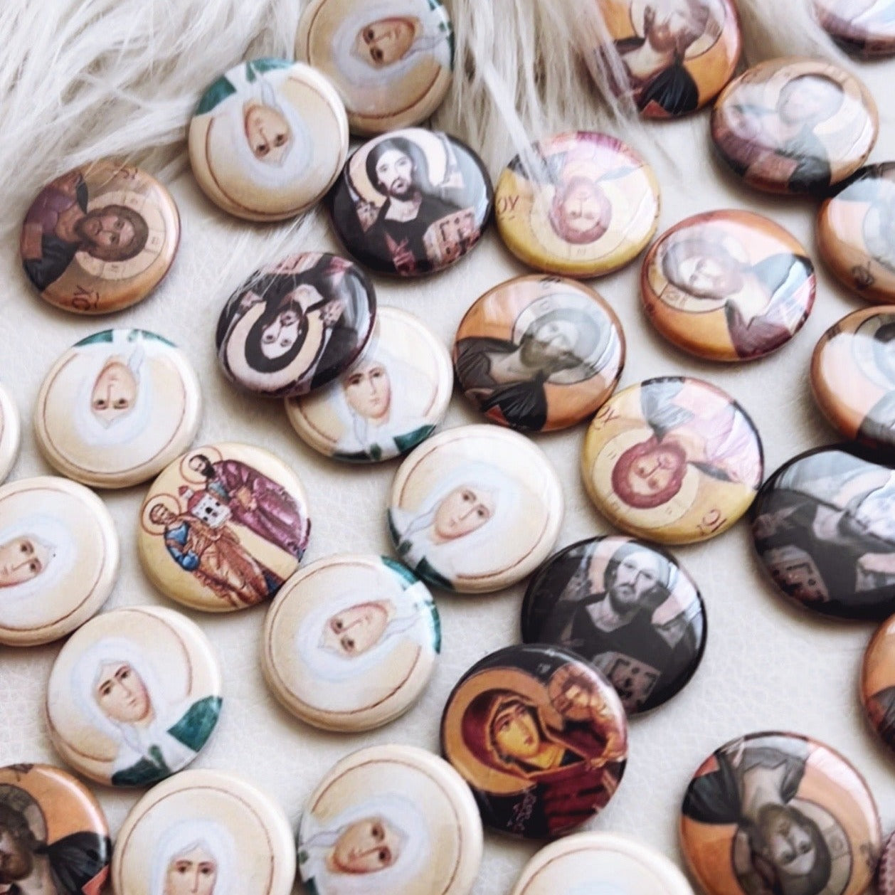 1" Pins of the Orthodox Saints