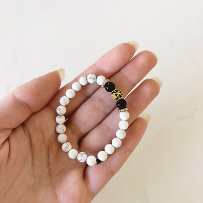 Bracelet de prière en bois de wengé, 33 perles et perles d'espacement lavande